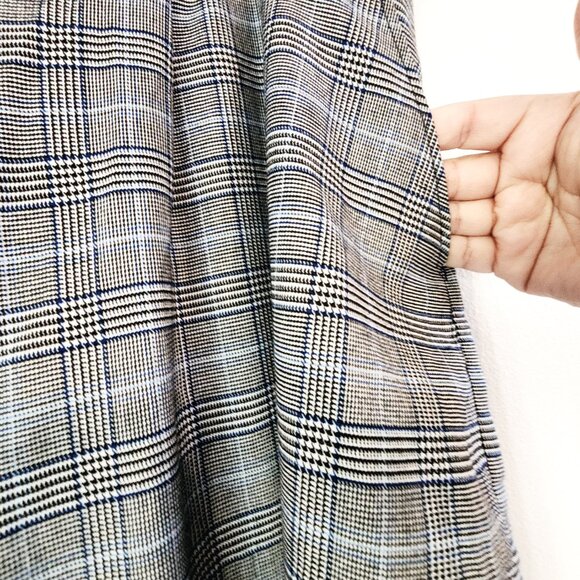 ModCloth Plus Size Wide Leg Plaid High Waist Trouser Pants Women 1X Pockets - Picture 7 of 16